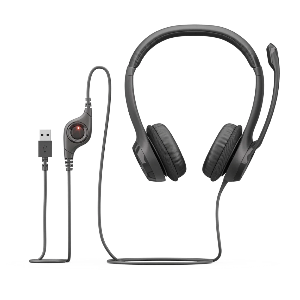 Logitech USB Headphone H390 (Open Box) view 2